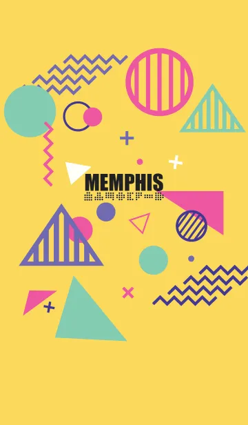 [LINE着せ替え] Memphis Flat (Dandelion Yellow)の画像1