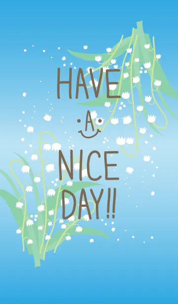 [LINE着せ替え] すずらん水色-スマイル29-の画像1