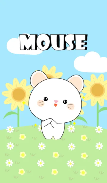 [LINE着せ替え] Happy White Mouse Land Theme (jp)の画像1