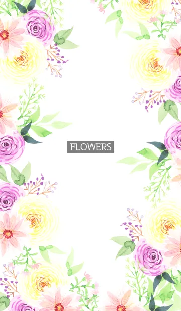 [LINE着せ替え] water color flowers_964の画像1