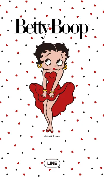[LINE着せ替え] Betty Boop Red dressの画像1