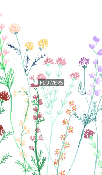 [LINE着せ替え] water color flowers_965の画像1