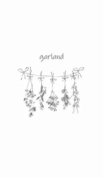 [LINE着せ替え] ナチュラルモノクロのガーランドの画像1