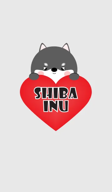 [LINE着せ替え] Love Black Shiba Inu Theme Ver.2 (jp)の画像1