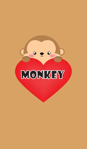 [LINE着せ替え] Simple Love Monkey Theme Ver.2 (jp)の画像1