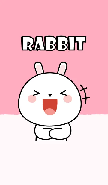 [LINE着せ替え] So Cute White Rabbit Theme (jp)の画像1