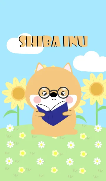 [LINE着せ替え] Happy Shiba Inu DukDik Theme (jp)の画像1