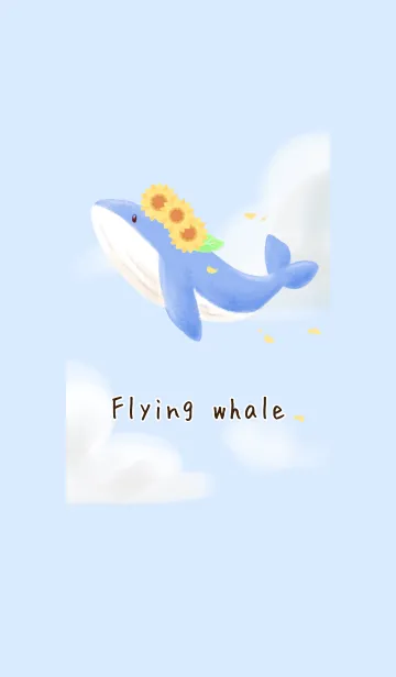 [LINE着せ替え] ひまわりとクジラの画像1