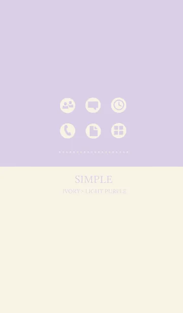 [LINE着せ替え] SIMPLE IVORY＆LIGHT PURPLE COLORの画像1