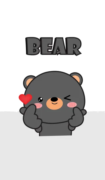 [LINE着せ替え] I Love So Cute Black Bear Theme (jp)の画像1