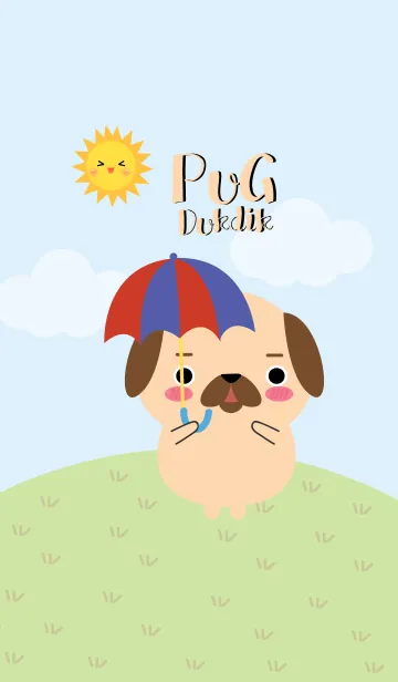 [LINE着せ替え] Lovely Pug Dog Duk Dik Theme 2 (jp)の画像1