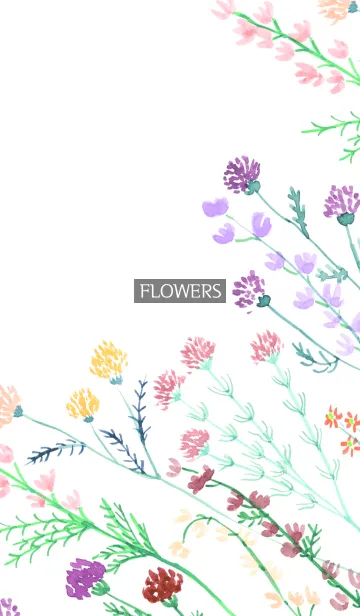 [LINE着せ替え] water color flowers_966の画像1