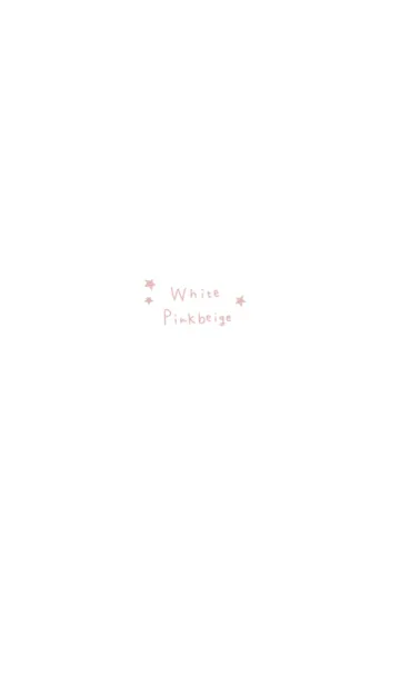 [LINE着せ替え] ピンクベージュとホワイト。星。の画像1