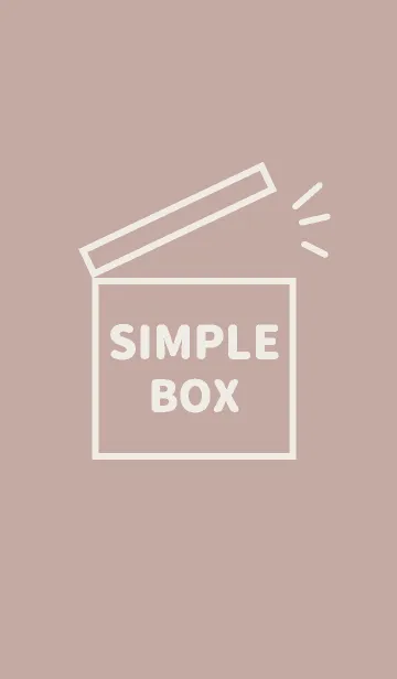 [LINE着せ替え] SIMPLE BOX【PINK GRAY】の画像1