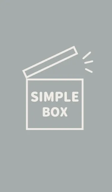 [LINE着せ替え] SIMPLE BOX【BLUE GRAY】の画像1