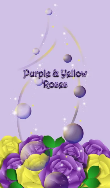 [LINE着せ替え] 紫と黄色のバラの画像1
