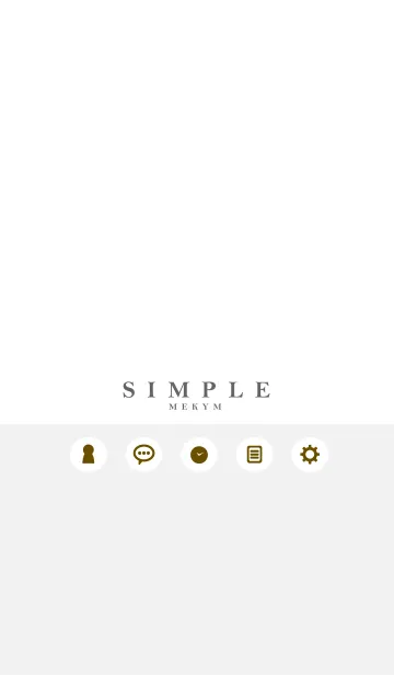 [LINE着せ替え] NATURAL SIMPLE ICON WHITE 28 -MEKYM-の画像1