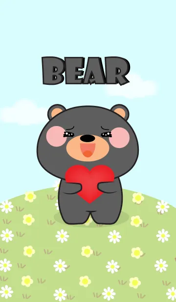 [LINE着せ替え] So Lovely Black Bear (jp)の画像1