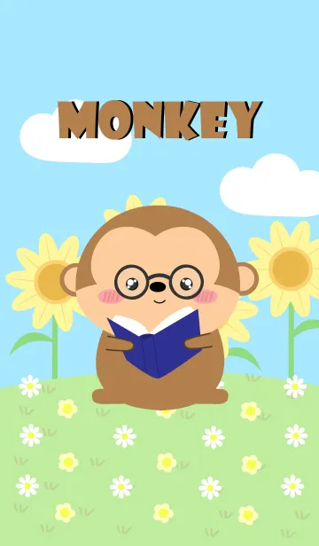 [LINE着せ替え] Happy Monkey DukDik Theme (jp)の画像1