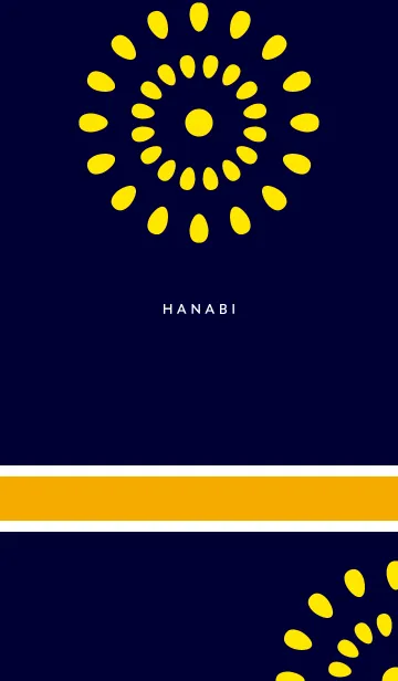 [LINE着せ替え] HANABI／紺色 #coolの画像1