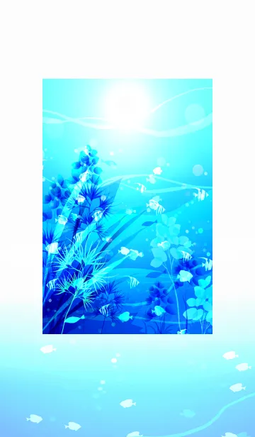 [LINE着せ替え] 夏の青い海の中での画像1