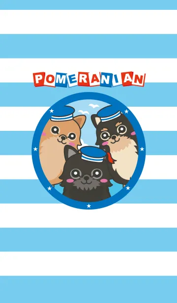 [LINE着せ替え] いろんなポメラニアン〜マリン〜の画像1