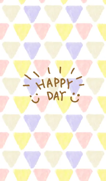 [LINE着せ替え] 水彩カラフル三角2-スマイル5-の画像1