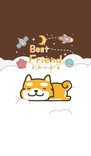 [LINE着せ替え] 4Best Friend-Shiba (space) JPの画像1