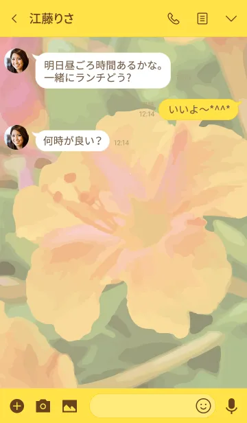 [LINE着せ替え] Hibiscus -delicate beautiful-の画像3