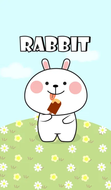 [LINE着せ替え] So Lovely White Rabbit Theme (jp)の画像1