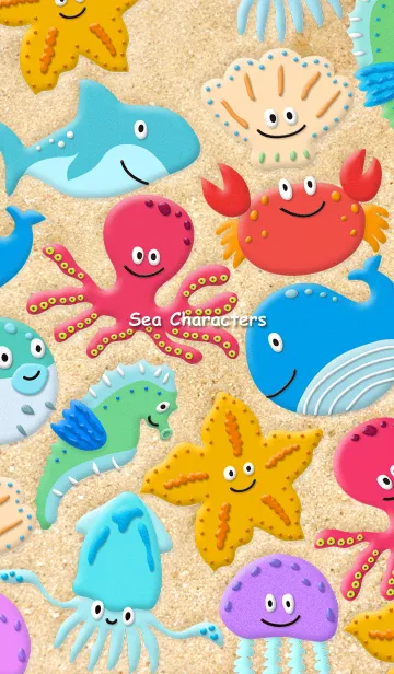 [LINE着せ替え] Sea Charactersの画像1