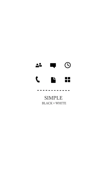 [LINE着せ替え] SIMPLE BLACK＆WHITE COLORの画像1