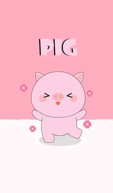 [LINE着せ替え] Cute Cute Pink Pig Theme (jp)の画像1