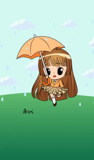 [LINE着せ替え] Aoi - Little Rainy Girl.の画像1