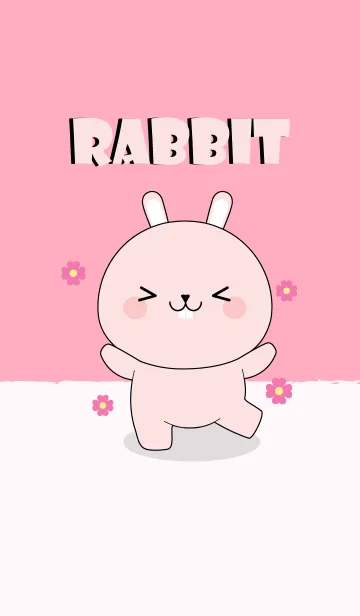[LINE着せ替え] Cute Cute Pink Rabbit Theme (jp)の画像1