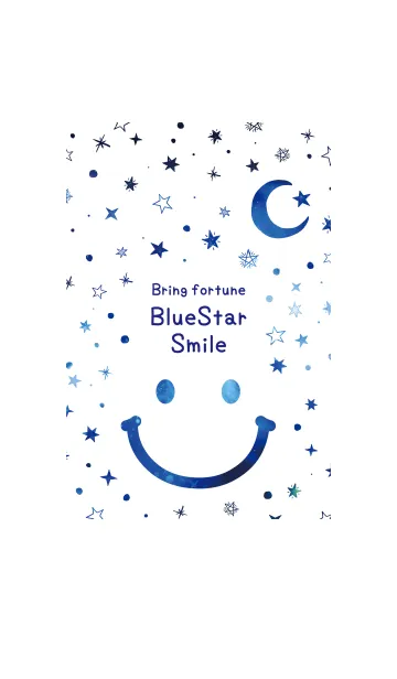 [LINE着せ替え] 幸運を招く★Blue Star Smileの画像1