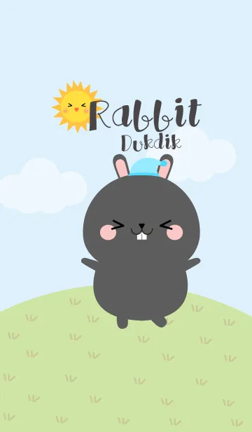 [LINE着せ替え] Lovely Black Rabbit Duk Dik Theme 2 (jp)の画像1