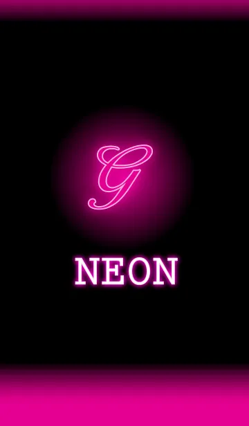 [LINE着せ替え] 【G】イニシャル ネオン ピンクの画像1
