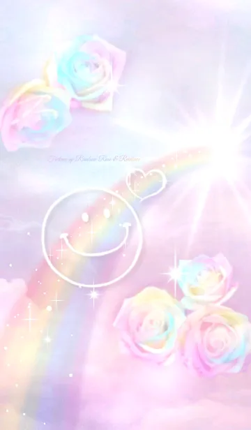 [LINE着せ替え] 運気アップ♡Rainbow Rose ＆ Rainbow Smileの画像1