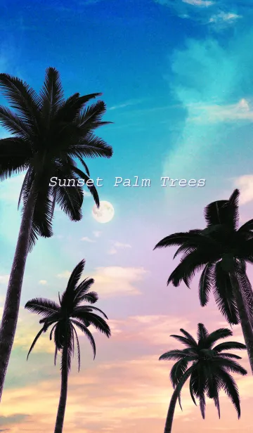 [LINE着せ替え] Sunset Palm Treesの画像1