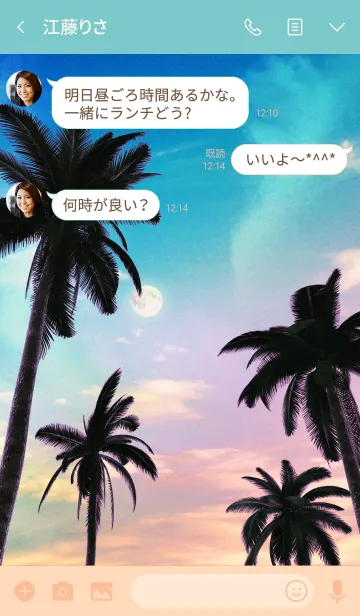 [LINE着せ替え] Sunset Palm Treesの画像3