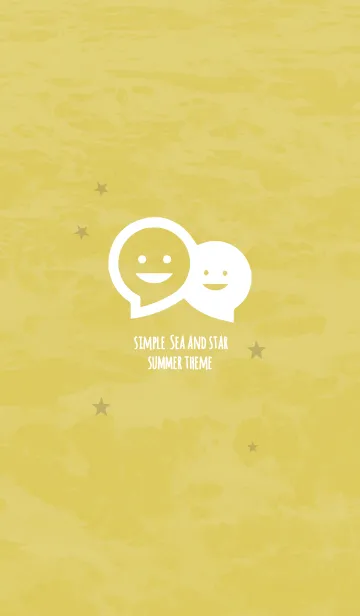 [LINE着せ替え] ゴールド / 海模様のシンプルスマイル！の画像1