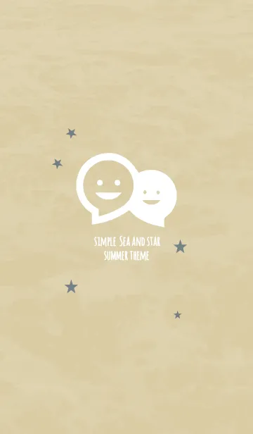 [LINE着せ替え] ネイビー / 海模様のシンプルスマイル！の画像1