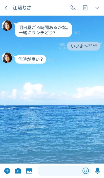 [LINE着せ替え] HAWAIIAN BLUE 2 -SEA-の画像3