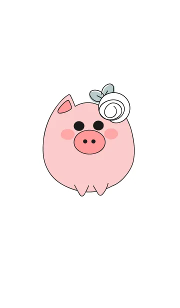 [LINE着せ替え] Pink baby pig 2の画像1