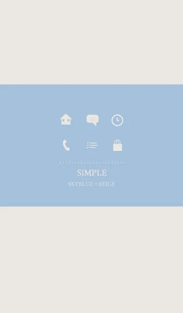 [LINE着せ替え] SIMPLE skyblue＆beige colorの画像1
