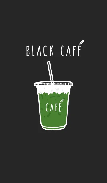 [LINE着せ替え] Black Cafe (Matcha) JPの画像1