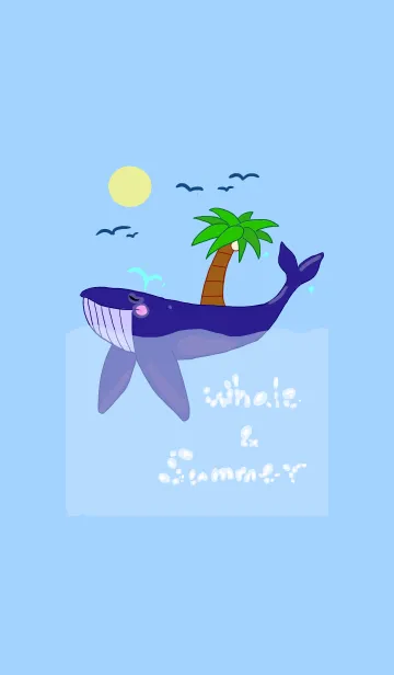 [LINE着せ替え] Whale ＆ Summerの画像1