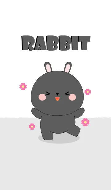 [LINE着せ替え] Cute Cute Black Rabbit Theme (jp)の画像1