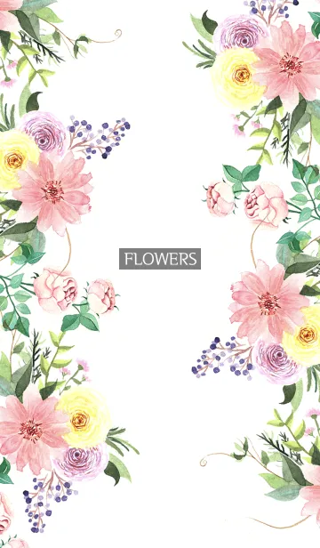 [LINE着せ替え] water color flowers_975の画像1